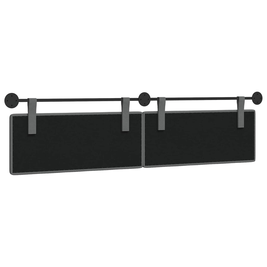 Hangend Hoofdeinde Wandgemonteerd Donkergrijs 210 x 55 x 5 cm