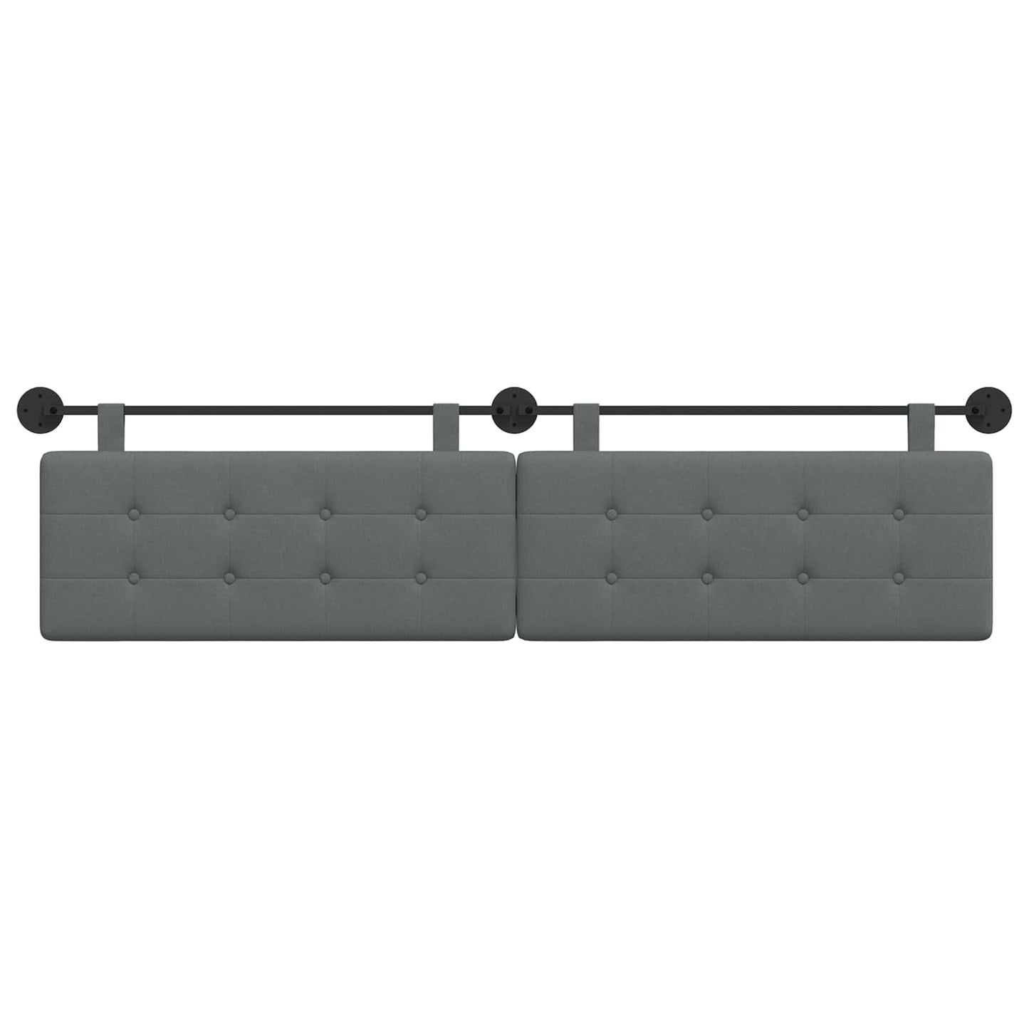 Hangend Hoofdeinde Wandgemonteerd Donkergrijs 210 x 55 x 5 cm