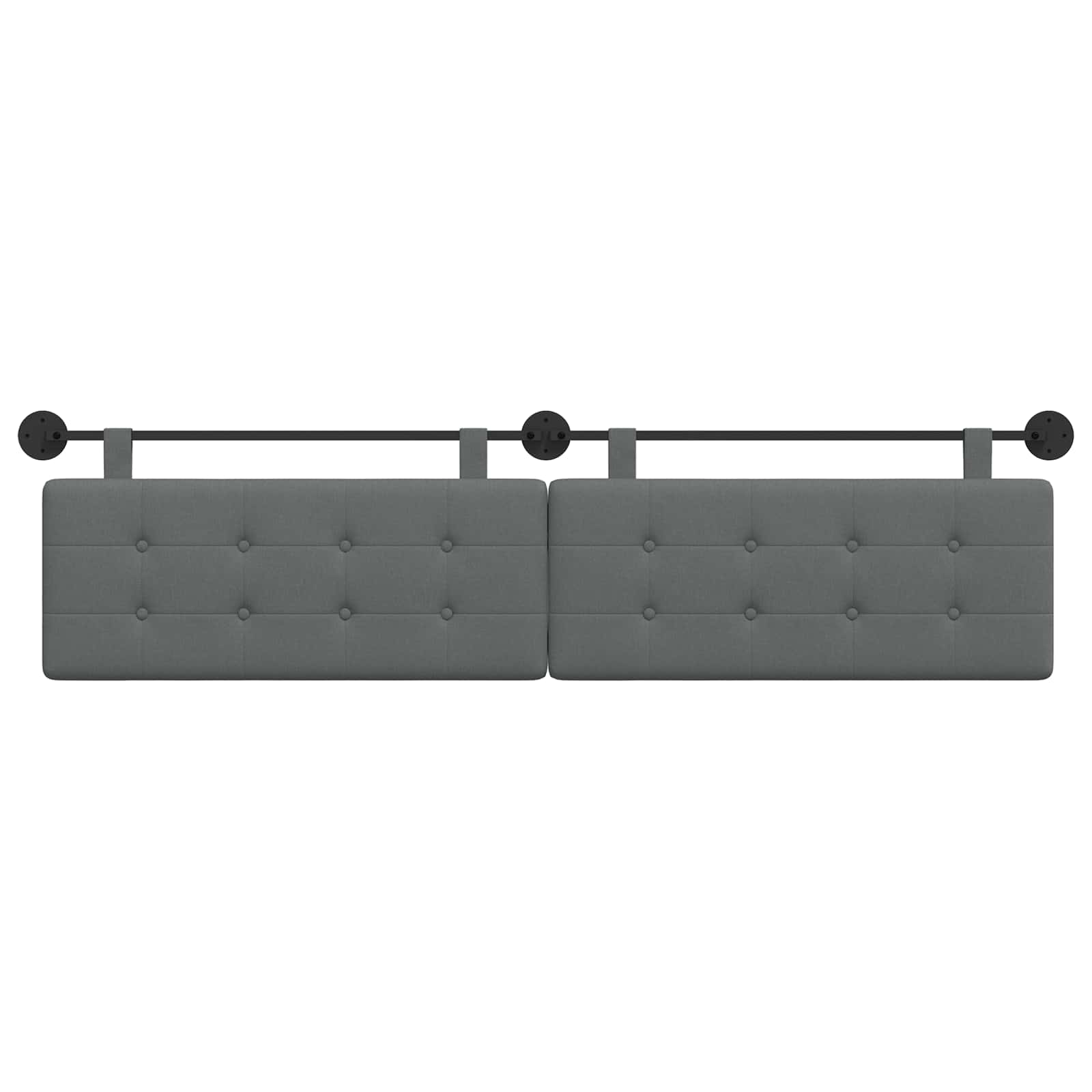 Hangend Hoofdeinde Wandgemonteerd Donkergrijs 210 x 55 x 5 cm