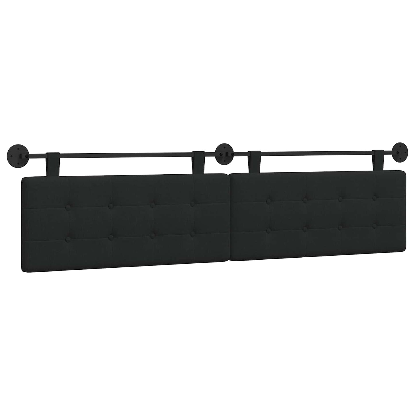 Hangend Hoofdeinde Wandgemonteerd Zwart 210 x 55 x 5 cm