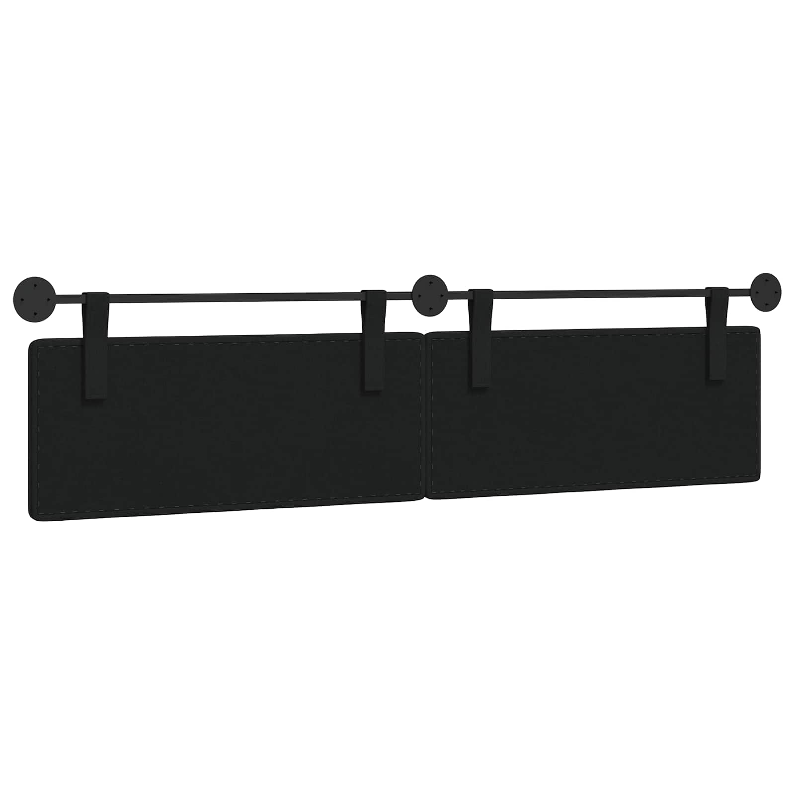 Hangend Hoofdeinde Wandgemonteerd Zwart 210 x 55 x 5 cm