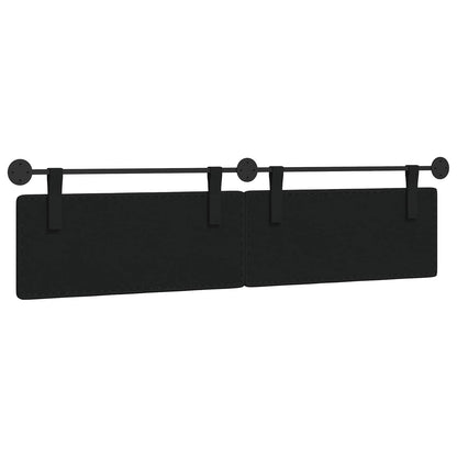 Hangend Hoofdeinde Wandgemonteerd Zwart 210 x 55 x 5 cm