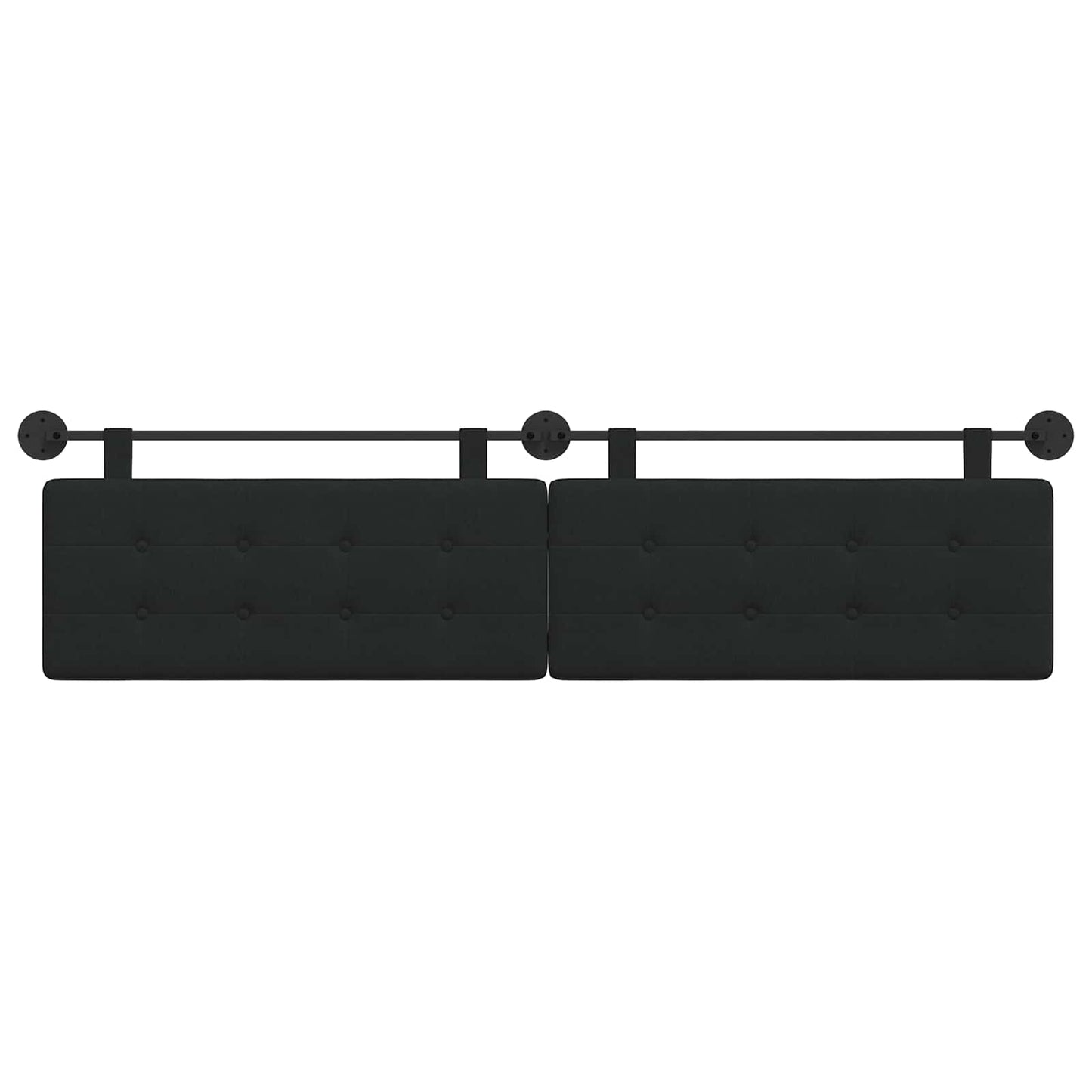 Hangend Hoofdeinde Wandgemonteerd Zwart 210 x 55 x 5 cm
