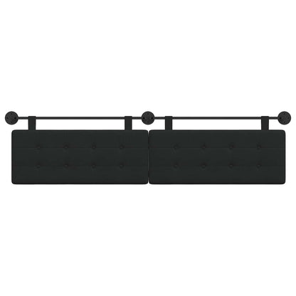 Hangend Hoofdeinde Wandgemonteerd Zwart 210 x 55 x 5 cm