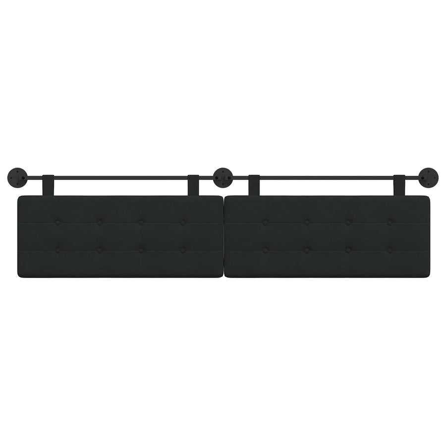 Hangend Hoofdeinde Wandgemonteerd Zwart 210 x 55 x 5 cm