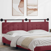 Hoofdbord wandmontage 210x55x5 cm wijnrood