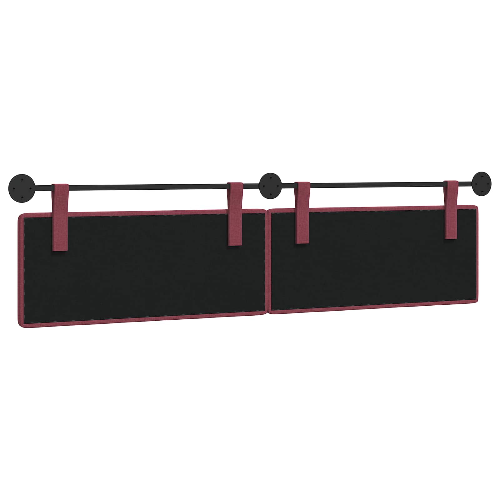 Hangend Hoofdeinde Wandgemonteerd Wijnrood 210 x 55 x 5 cm