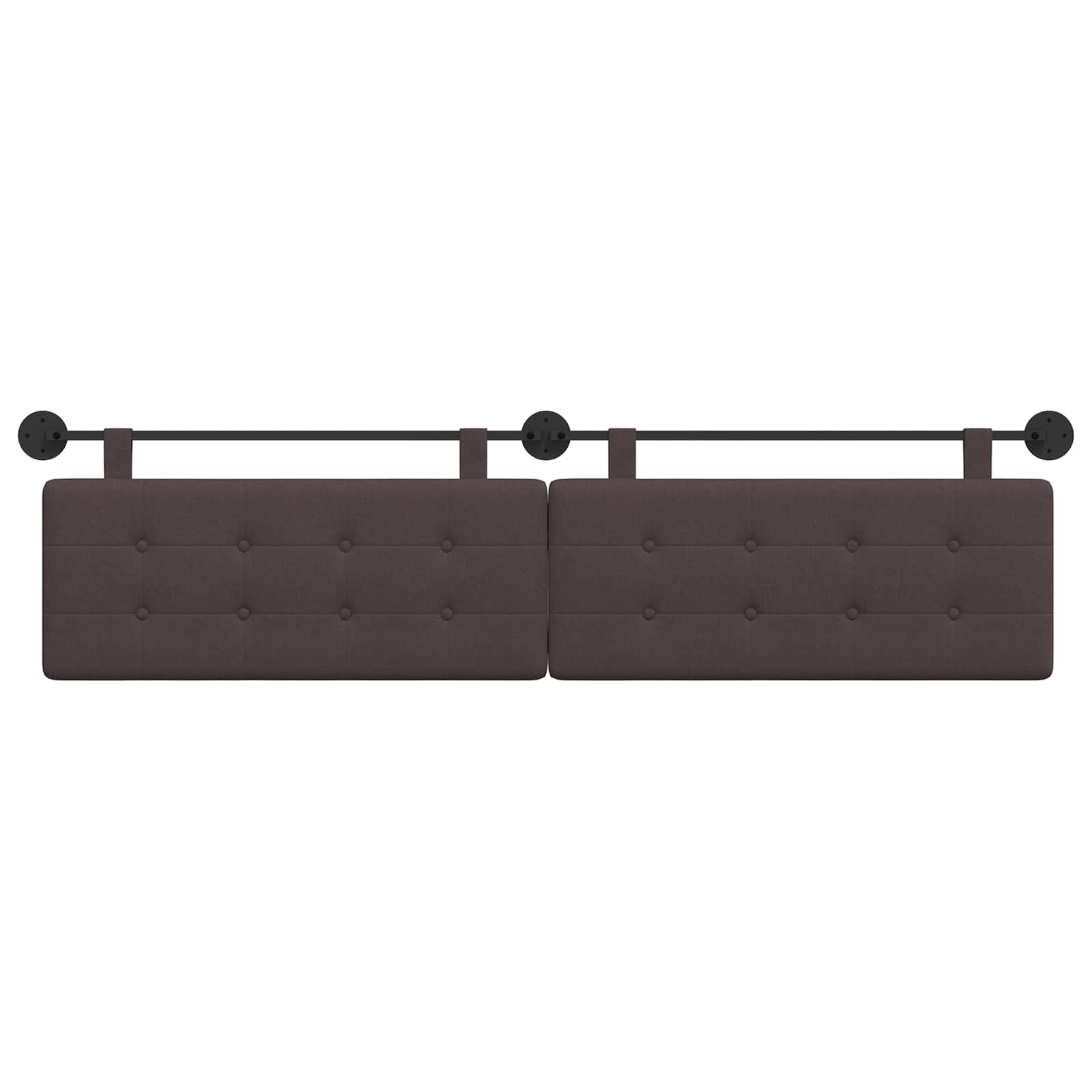Hangend Hoofdeinde Wandgemonteerd Donkerbruin 210 x 55 x 5 cm