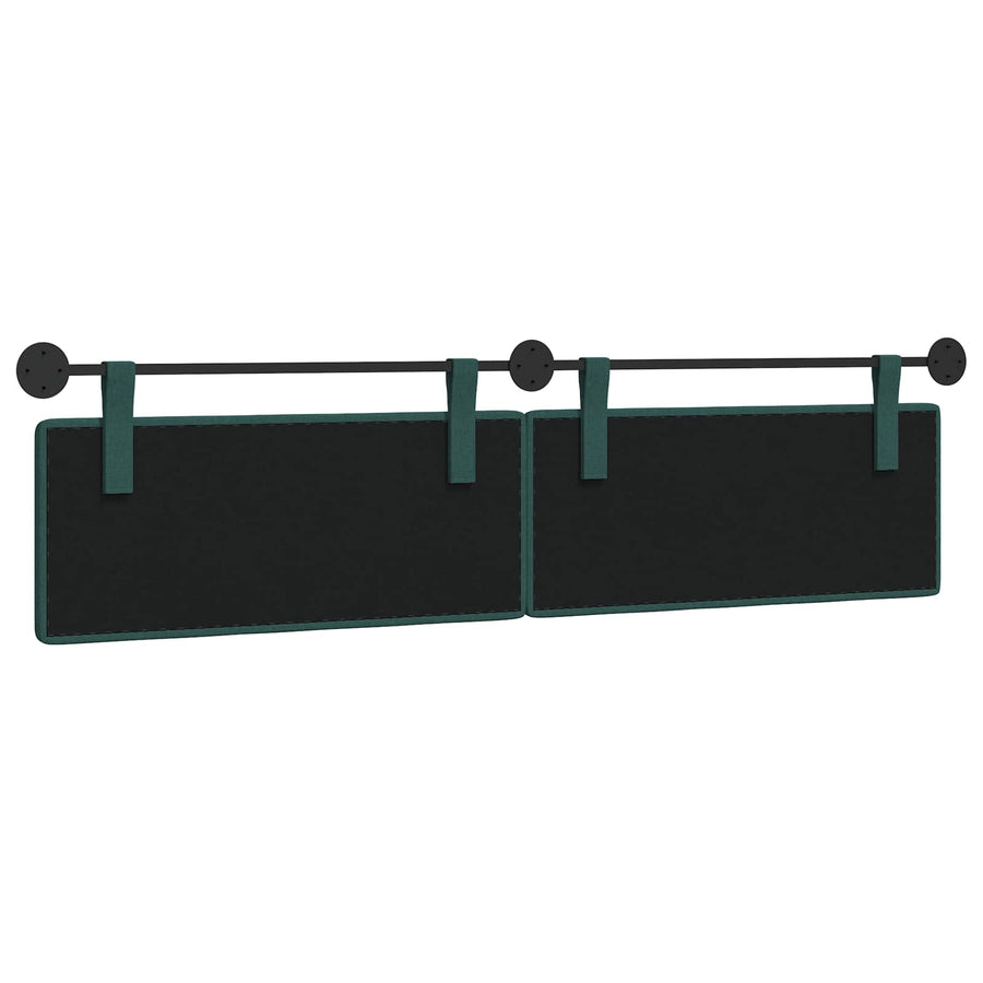 Hangend Hoofdeinde Wandgemonteerd Donkergroen 210 x 55 x 5 cm