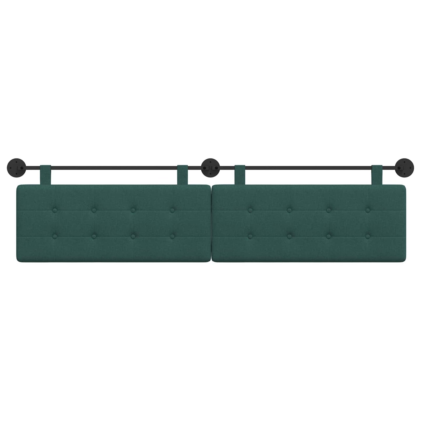 Hangend Hoofdeinde Wandgemonteerd Donkergroen 210 x 55 x 5 cm