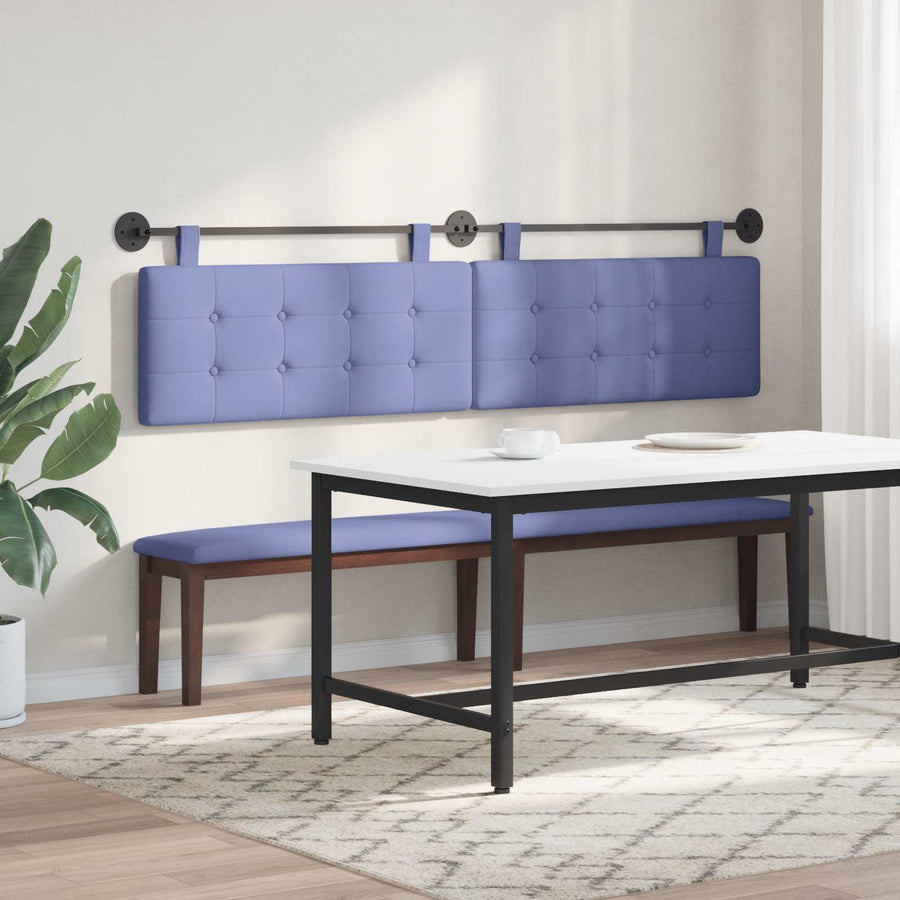 Hangend Hoofdeinde Wandgemonteerd Jeans Blauw 210 x 55 x 5 cm