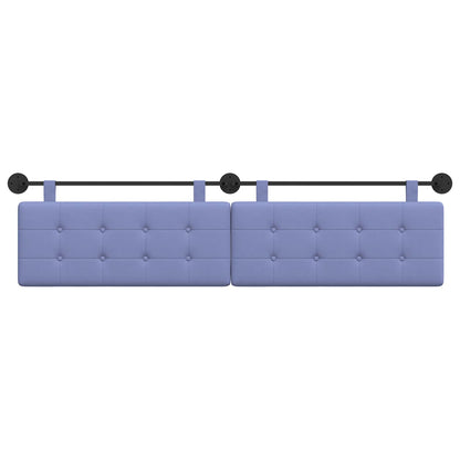Hangend Hoofdeinde Wandgemonteerd Jeans Blauw 210 x 55 x 5 cm