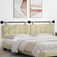 Hangend Hoofdeinde Crème 210 x 55 x 5 cm Nep Leer