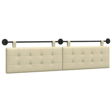 Hangend Hoofdeinde Crème 210 x 55 x 5 cm Nep Leer