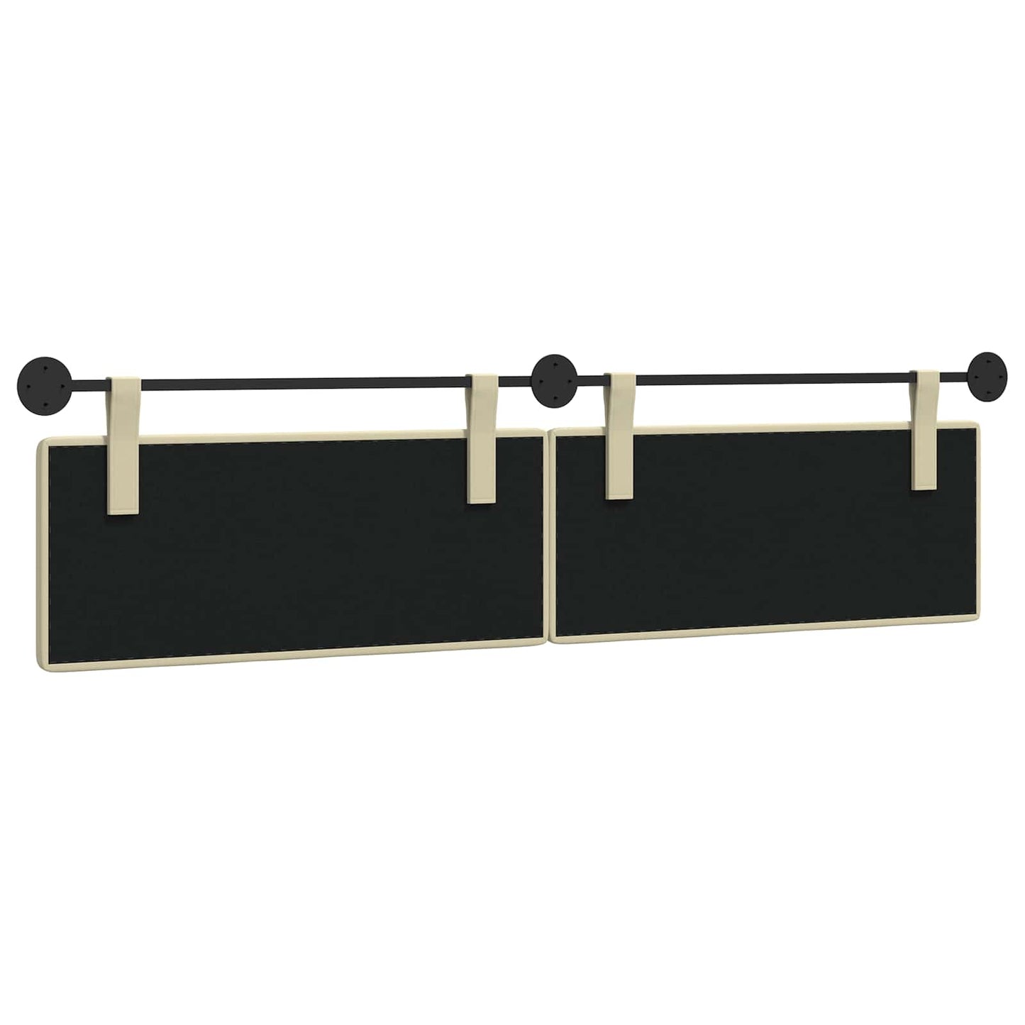 Hangend Hoofdeinde Crème 210 x 55 x 5 cm Nep Leer