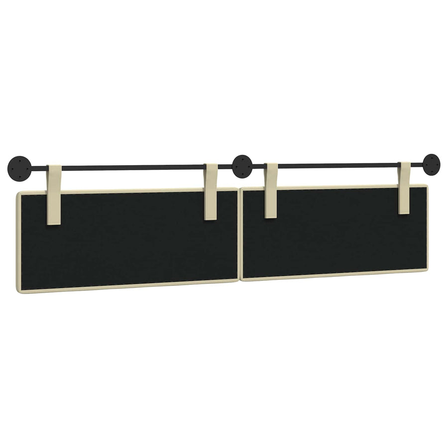 Hangend Hoofdeinde Crème 210 x 55 x 5 cm Nep Leer