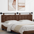 Hoofdeinde wandmontage 210x55x5 cm bruin nep leer