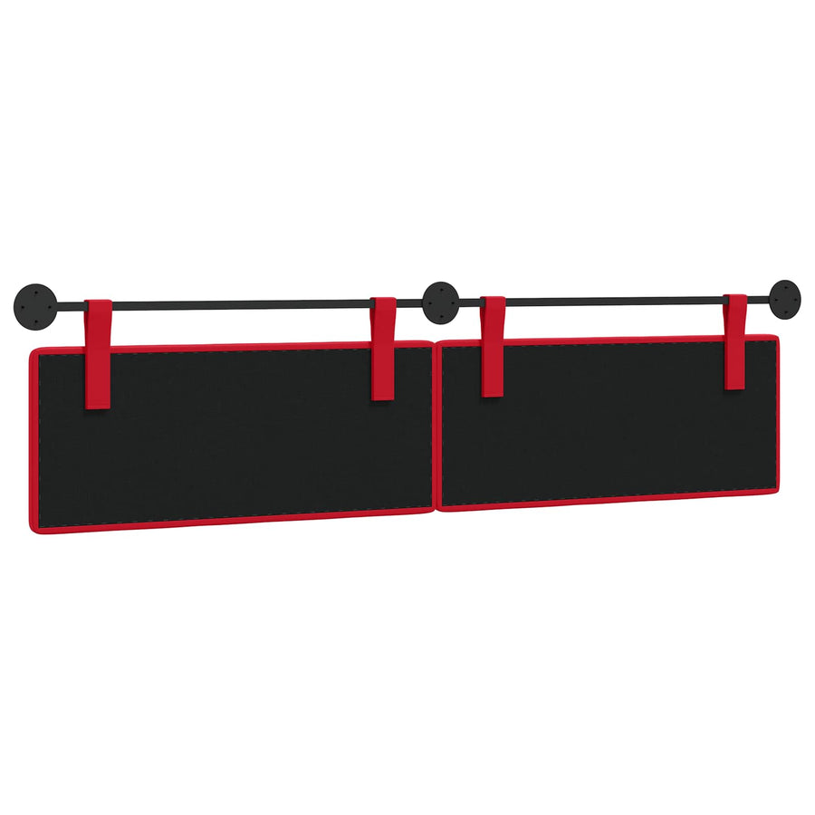 Hangend Hoofdeinde Wandgemonteerd Rood 210 x 55 x 5 cm Nep Leer