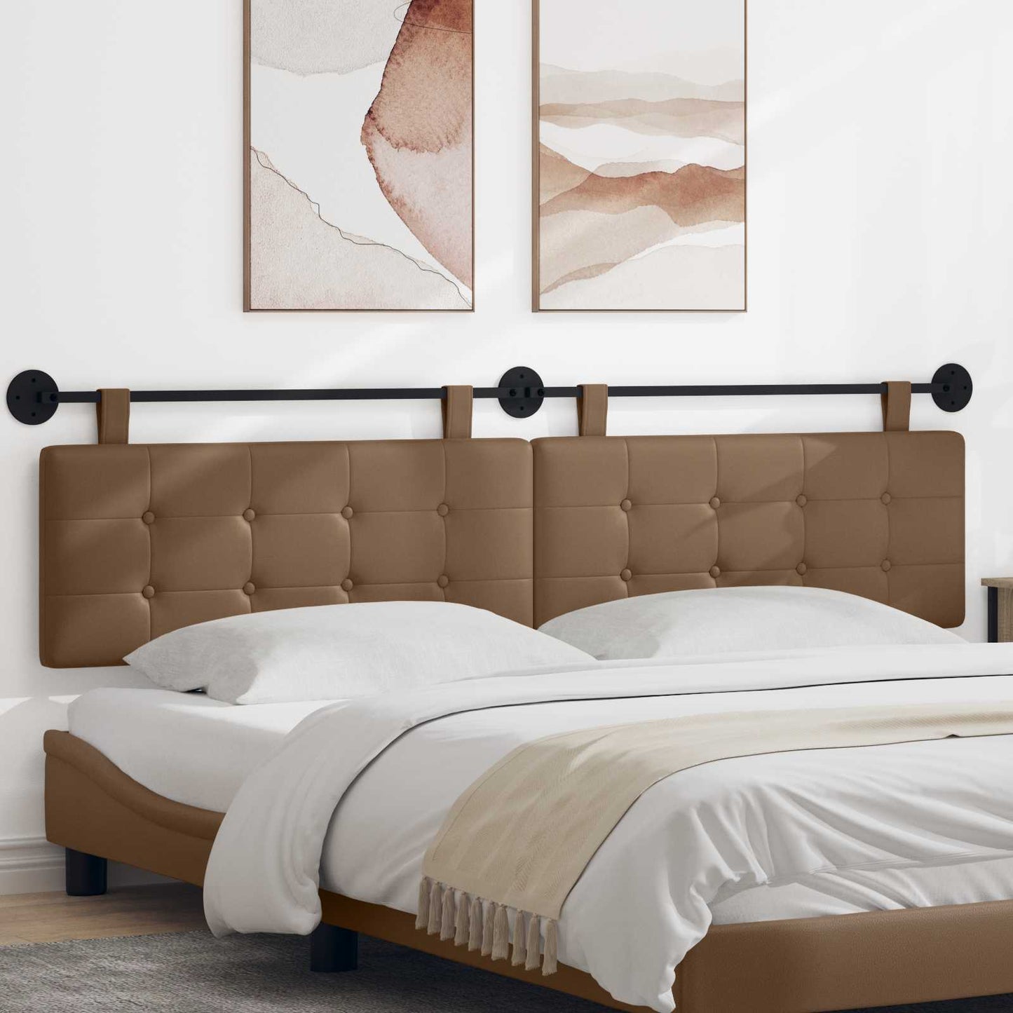 Hangend Hoofdeinde Cappuccino 210 x 55 x 5 cm Nep Leer