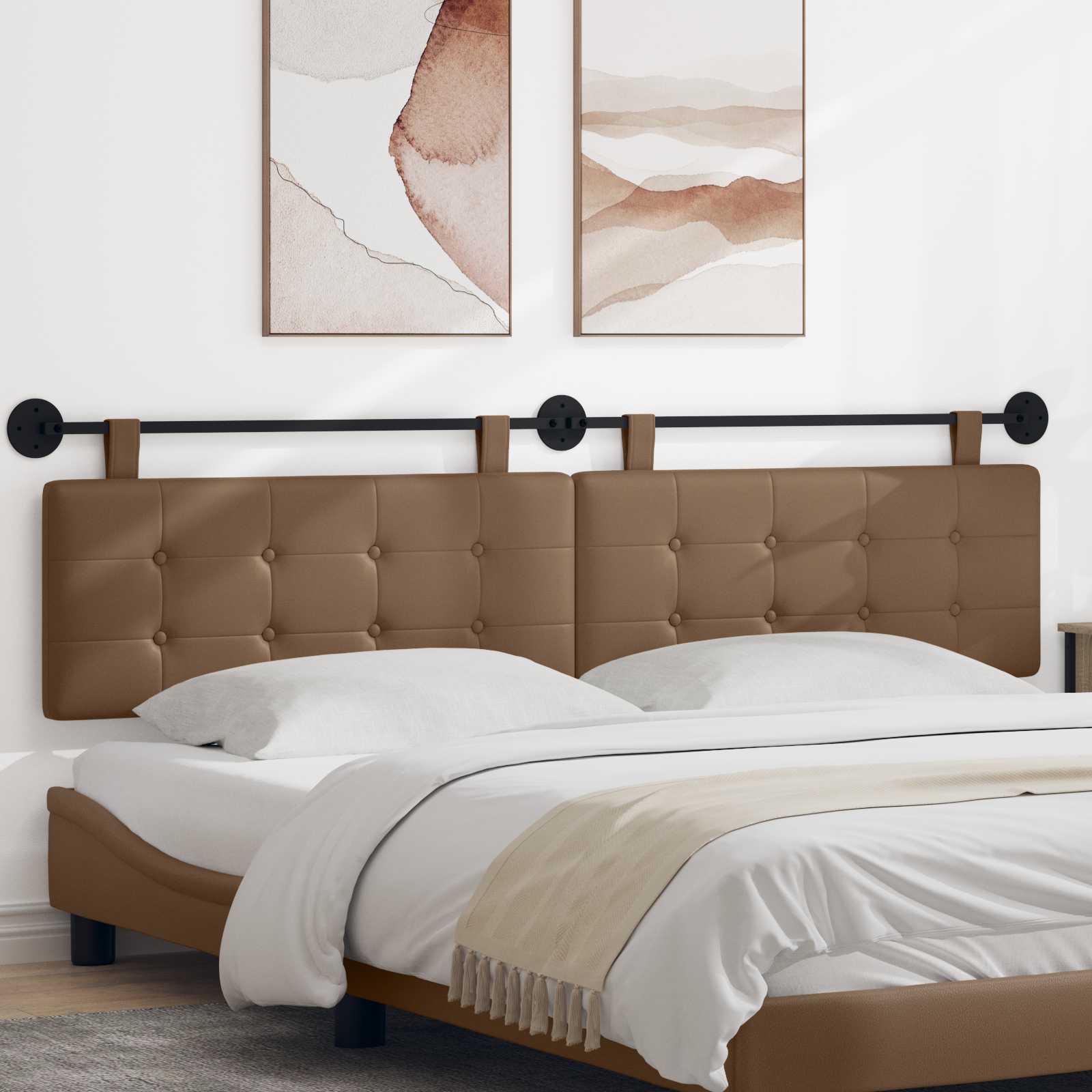 Hangend Hoofdeinde Cappuccino 210 x 55 x 5 cm Nep Leer