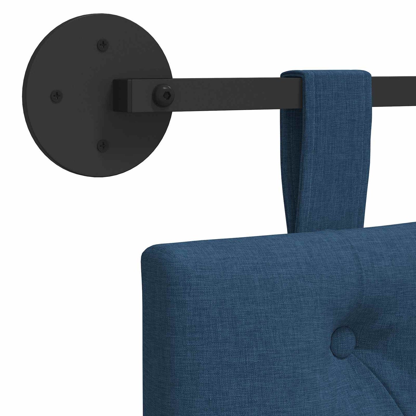 Hangend hoofdbord Blauw Stof