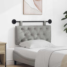 Hanging Headboard Light Grey 90 x 55 x 7 cm Velvet