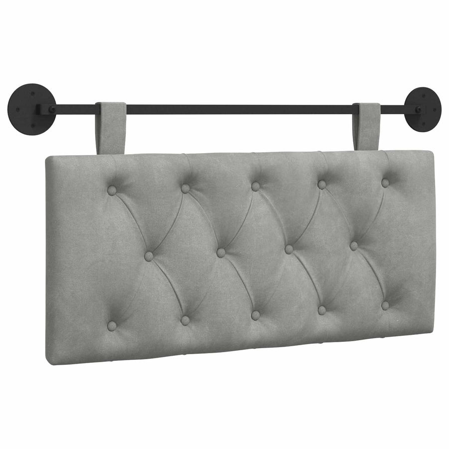 Hangend Hoofdeinde Lichtgrijs 90 x 55 x 7 cm Fluweel