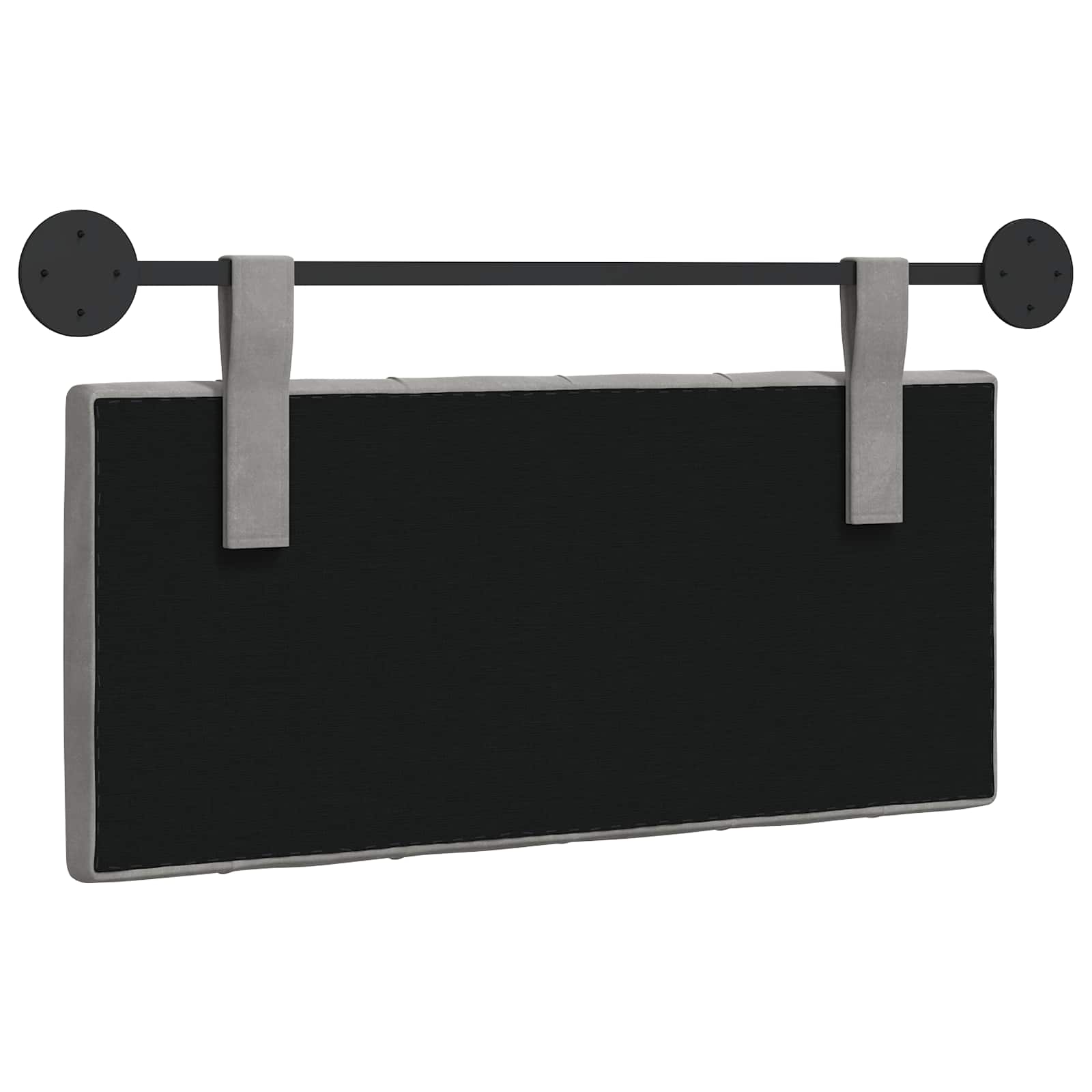 Hangend Hoofdeinde Lichtgrijs 90 x 55 x 7 cm Fluweel