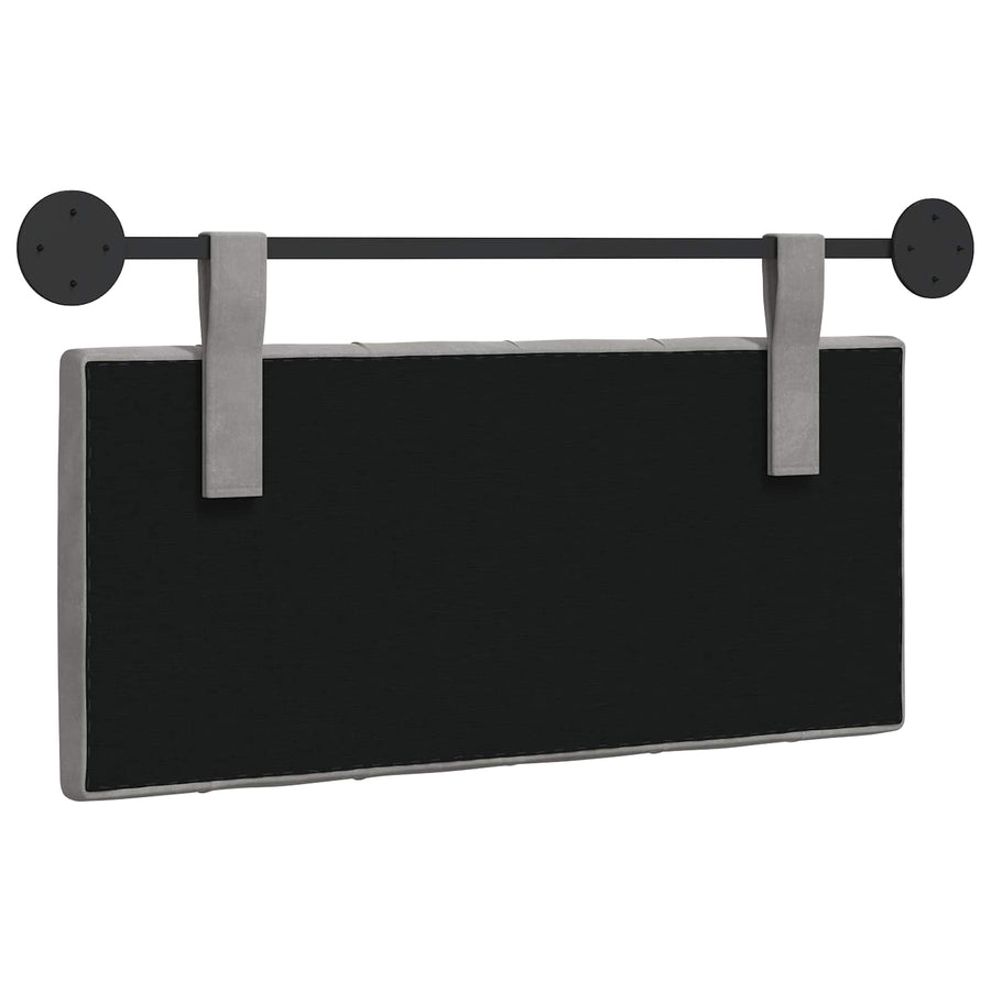 Hangend Hoofdeinde Lichtgrijs 90 x 55 x 7 cm Fluweel