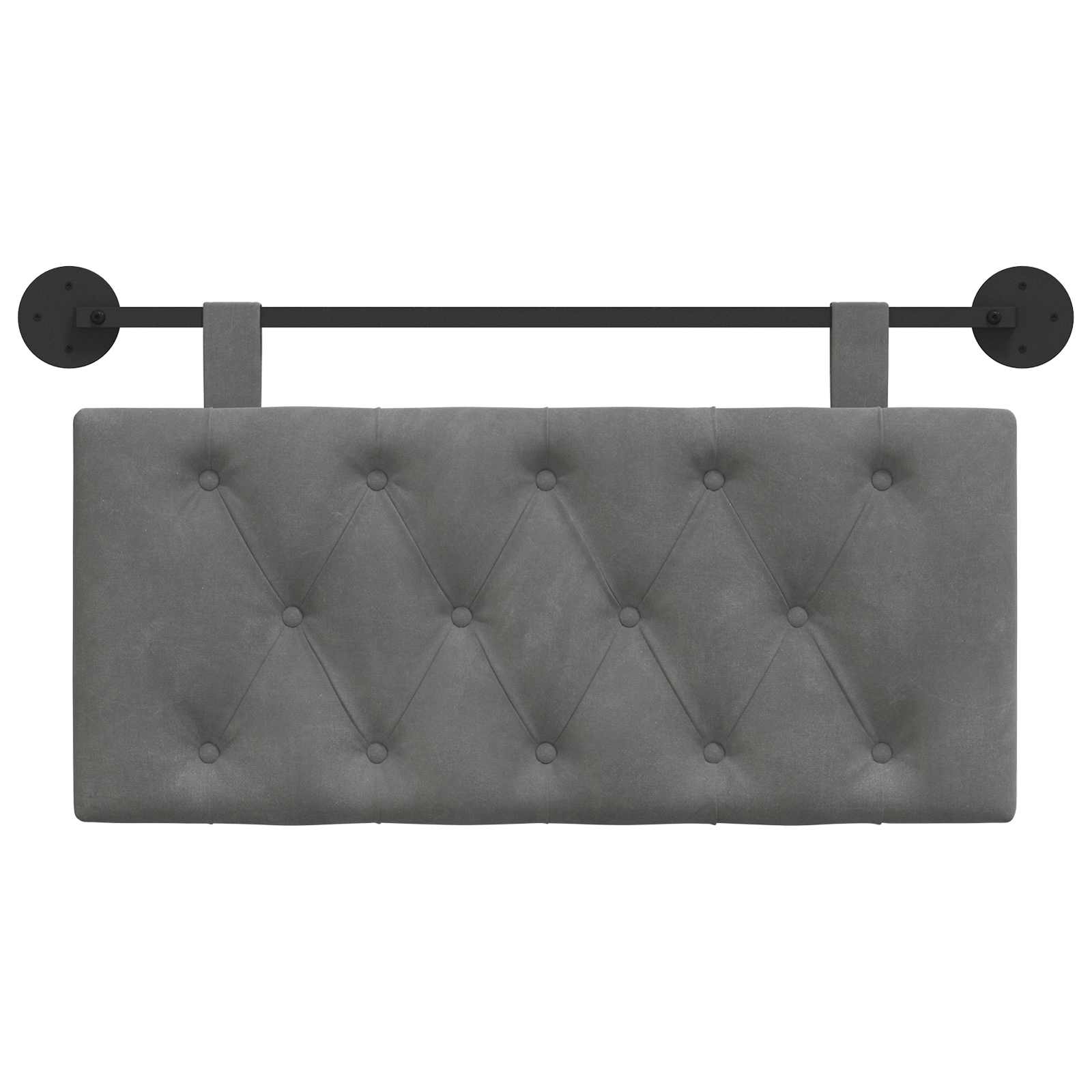 Hangend Hoofdeinde Donkergrijs 90 x 55 x 7 cm Fluweel