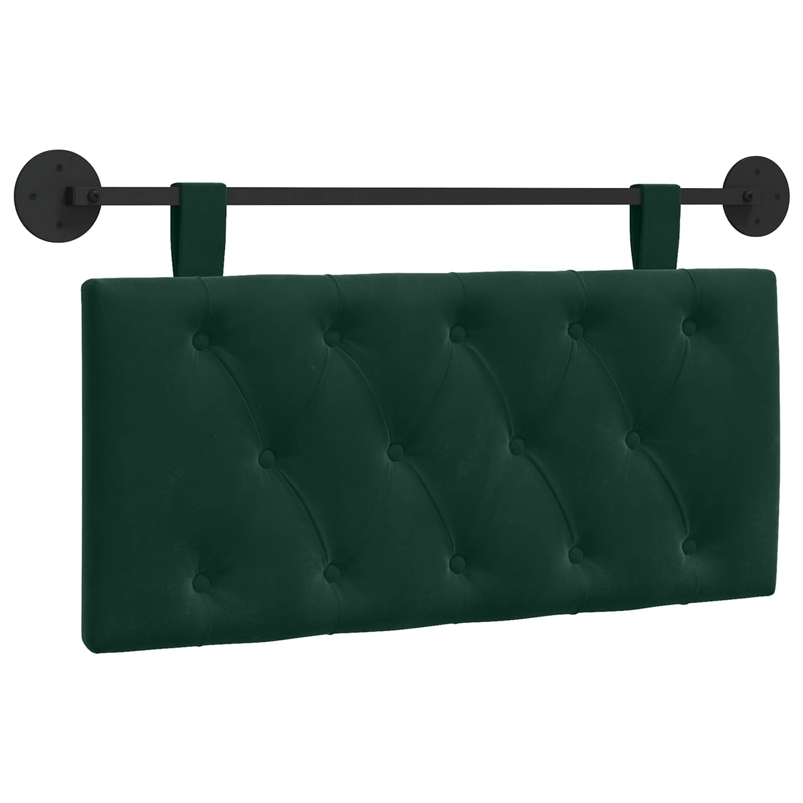 Hangend Hoofdeinde Donkergroen 90 x 55 x 7 cm Fluweel