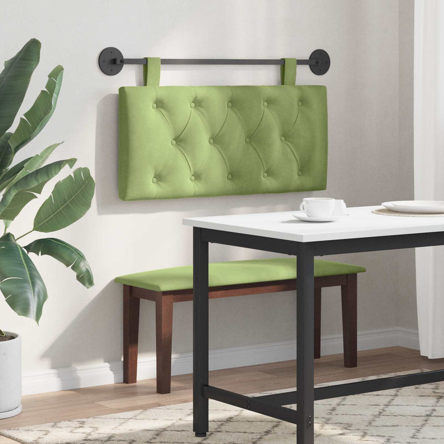 Hangend Hoofdeinde Lichtgroen 90 x 55 x 7 cm Fluweel