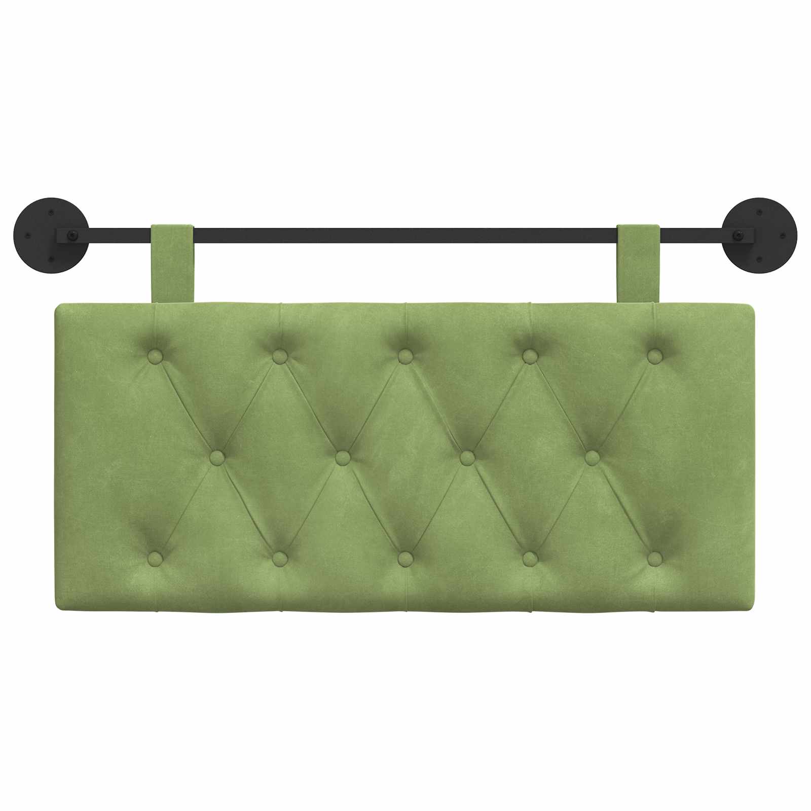 Hangend Hoofdeinde Lichtgroen 90 x 55 x 7 cm Fluweel