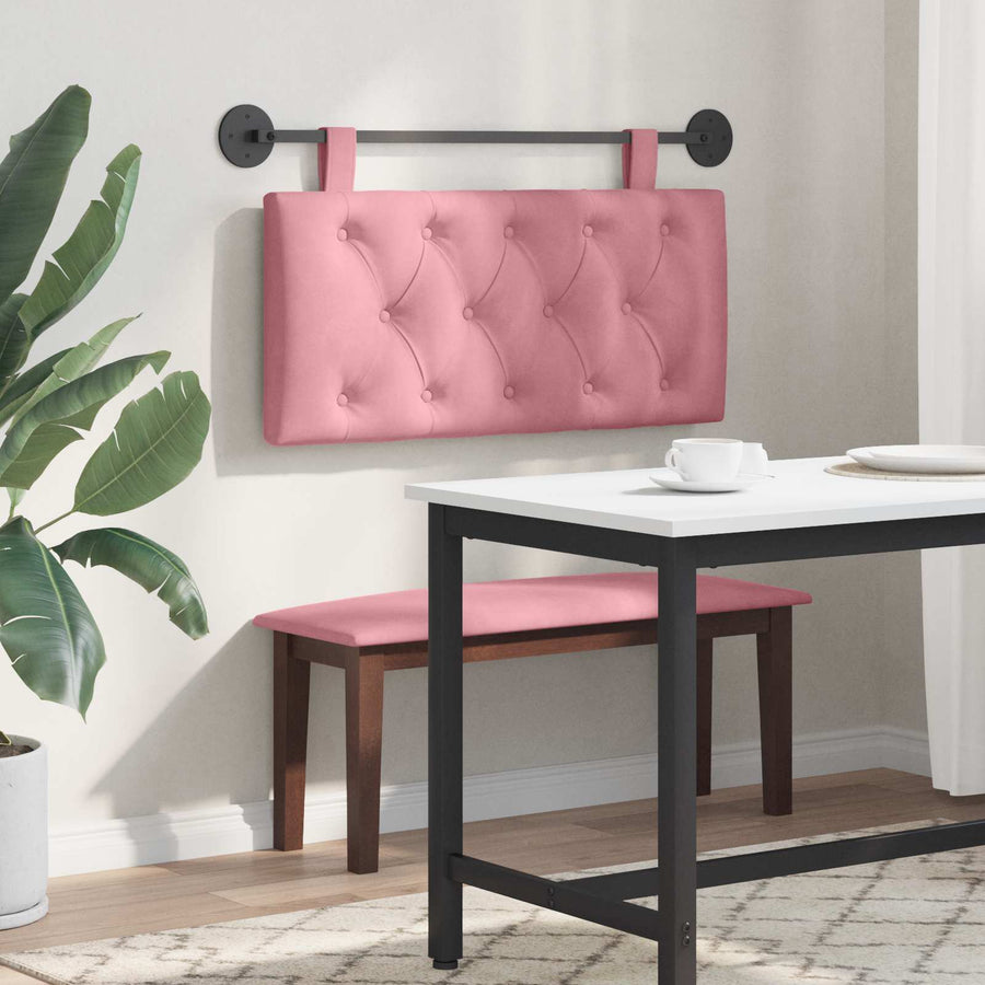 Hangend Hoofdeinde Wandgemonteerd Roze 90 x 55 x 7 cm Fluweel
