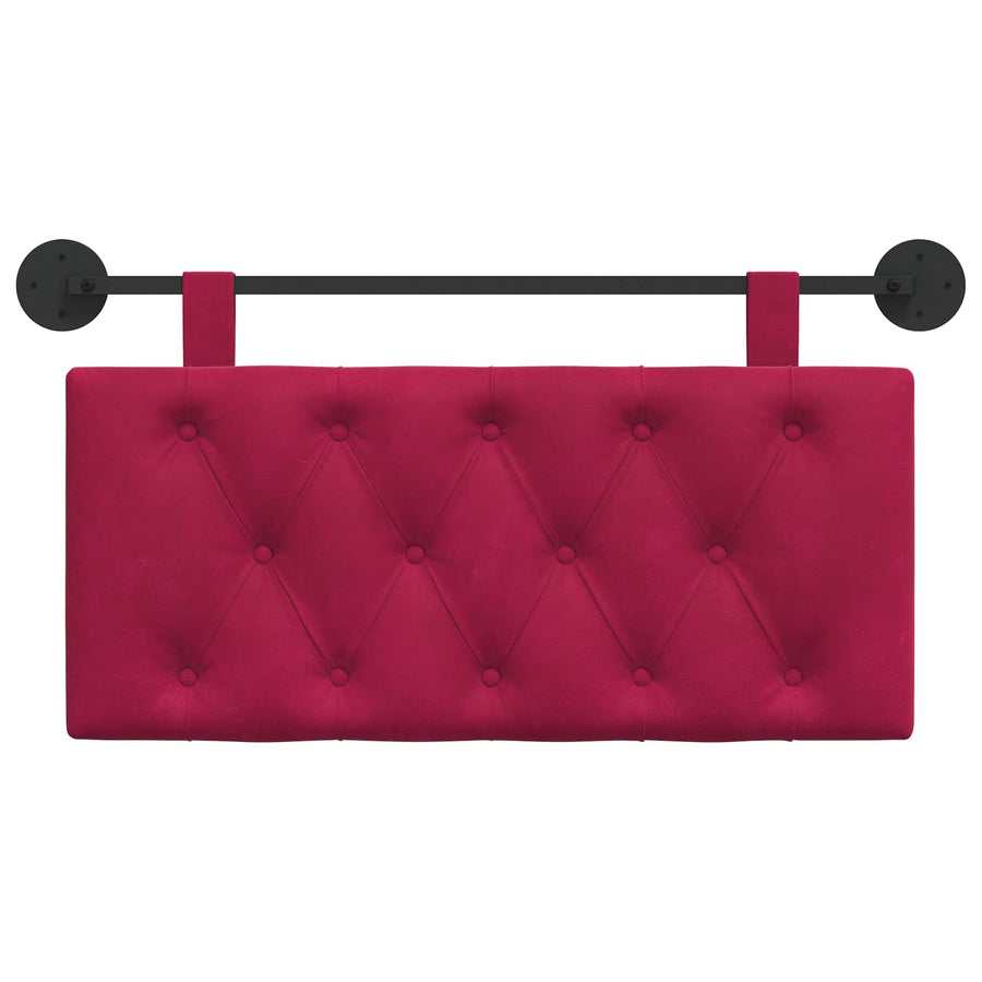 Hangend Hoofdeinde Wijnrood 90 x 55 x 7 cm Fluweel
