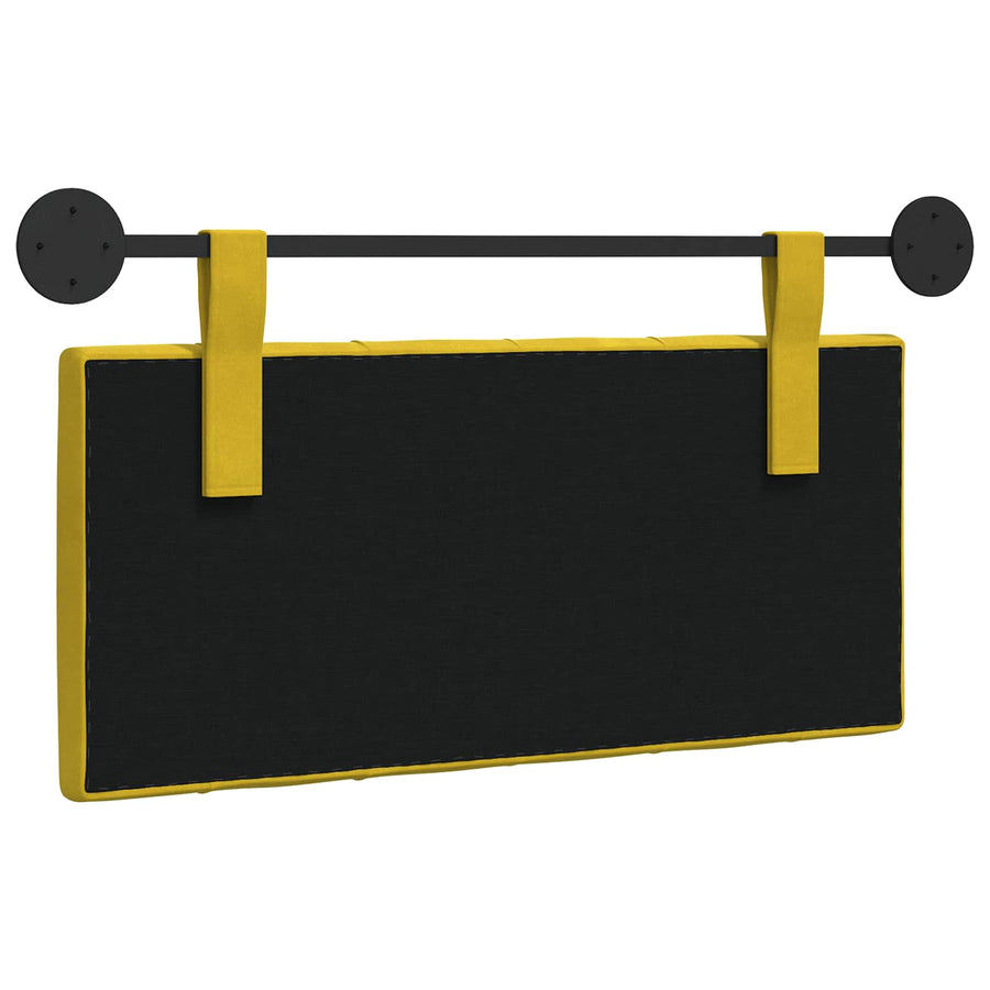 Hangend Hoofdeinde Wandgemonteerd Geel 90 x 55 x 7 cm Fluweel
