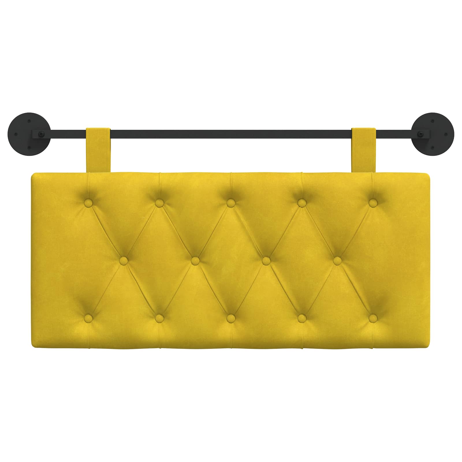 Hangend Hoofdeinde Wandgemonteerd Geel 90 x 55 x 7 cm Fluweel