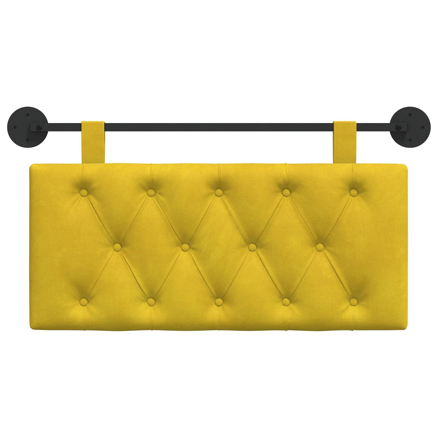 Hangend Hoofdeinde Wandgemonteerd Geel 90 x 55 x 7 cm Fluweel