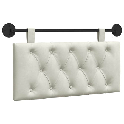 Hangend Hoofdeinde Wandgemonteerd Crème 90 x 55 x 7 cm Fluweel