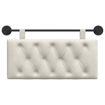 Hangend Hoofdeinde Wandgemonteerd Crème 90 x 55 x 7 cm Fluweel