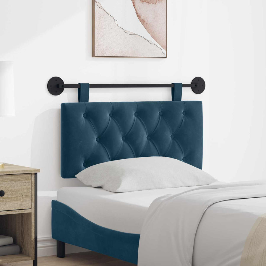 Hangend Hoofdeinde Wandgemonteerd Blauw 90 x 55 x 7 cm Fluweel
