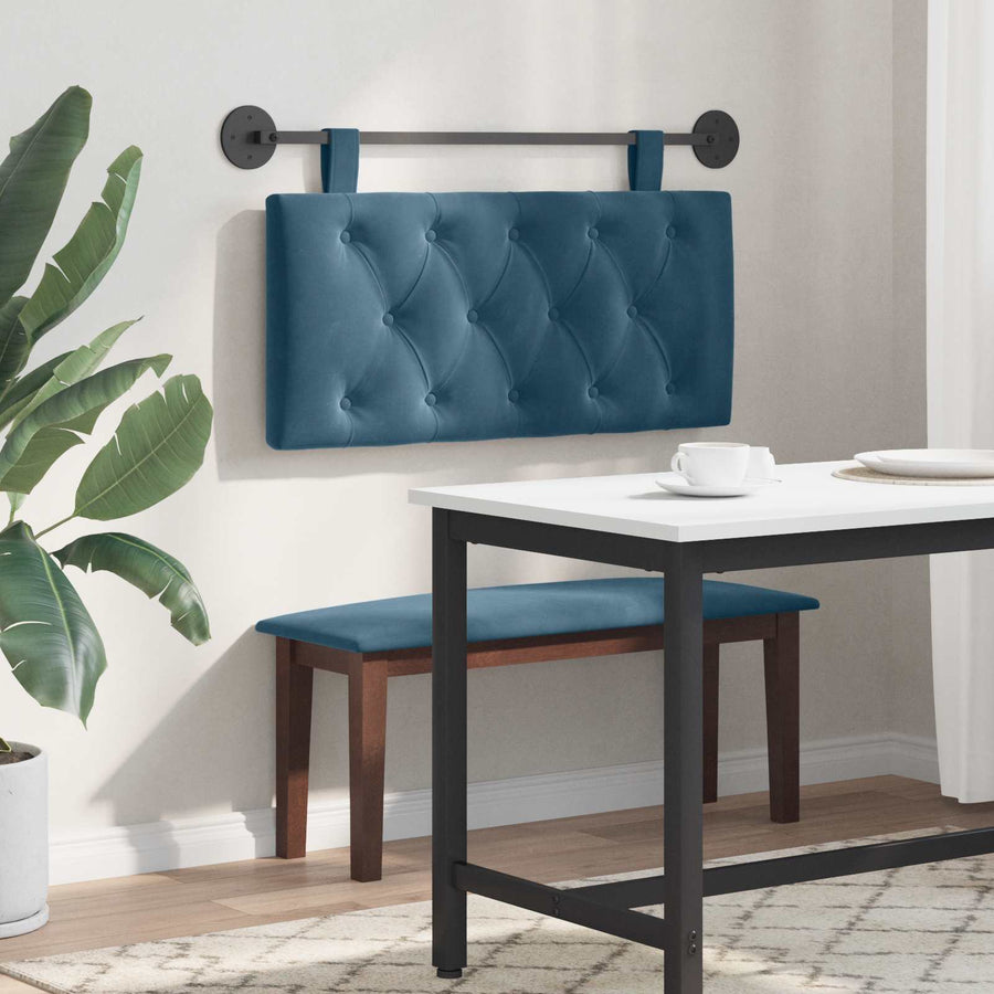 Hangend Hoofdeinde Wandgemonteerd Blauw 90 x 55 x 7 cm Fluweel
