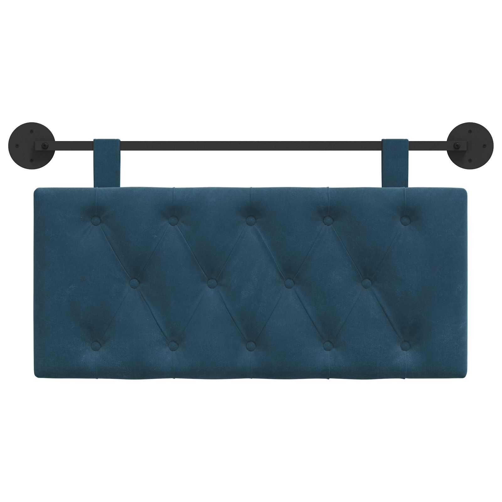 Hangend Hoofdeinde Wandgemonteerd Blauw 90 x 55 x 7 cm Fluweel