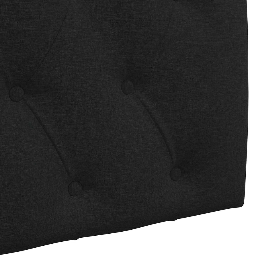 Hangend Hoofdeinde Wandgemonteerd Zwart 100 x 55 x 7 cm Stof