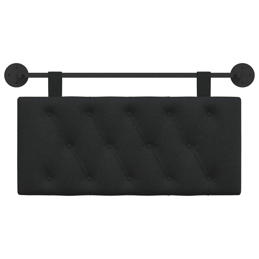 Hangend Hoofdeinde Wandgemonteerd Zwart 100 x 55 x 7 cm Stof