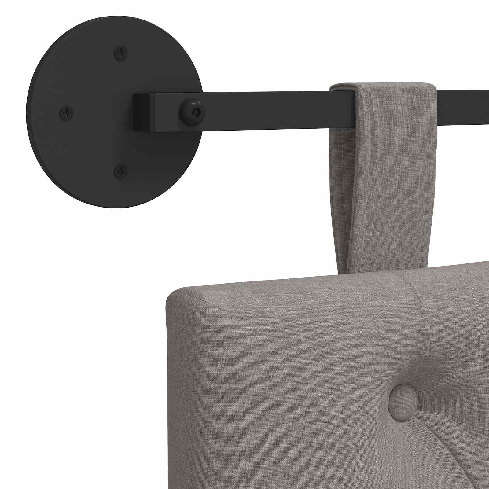 Hangend Hoofdeinde Wandgemonteerd Taupe 100 x 55 x 7 cm Stof