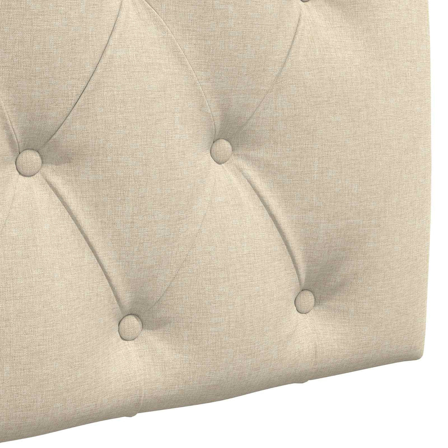 Hangend Hoofdeinde Wandgemonteerd Crème 100 x 55 x 7 cm Stof