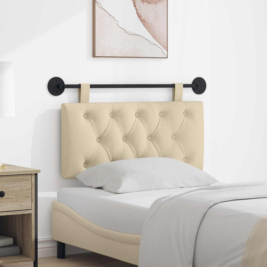 Hangend Hoofdeinde Wandgemonteerd Crème 100 x 55 x 7 cm Stof