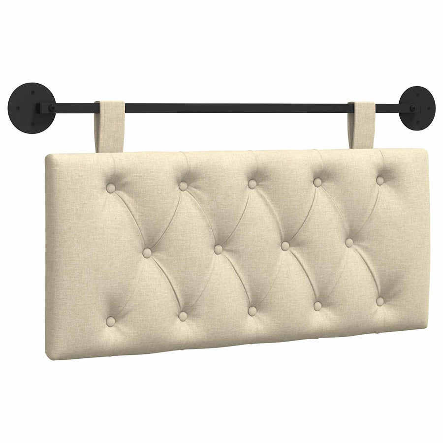 Hangend Hoofdeinde Wandgemonteerd Crème 100 x 55 x 7 cm Stof