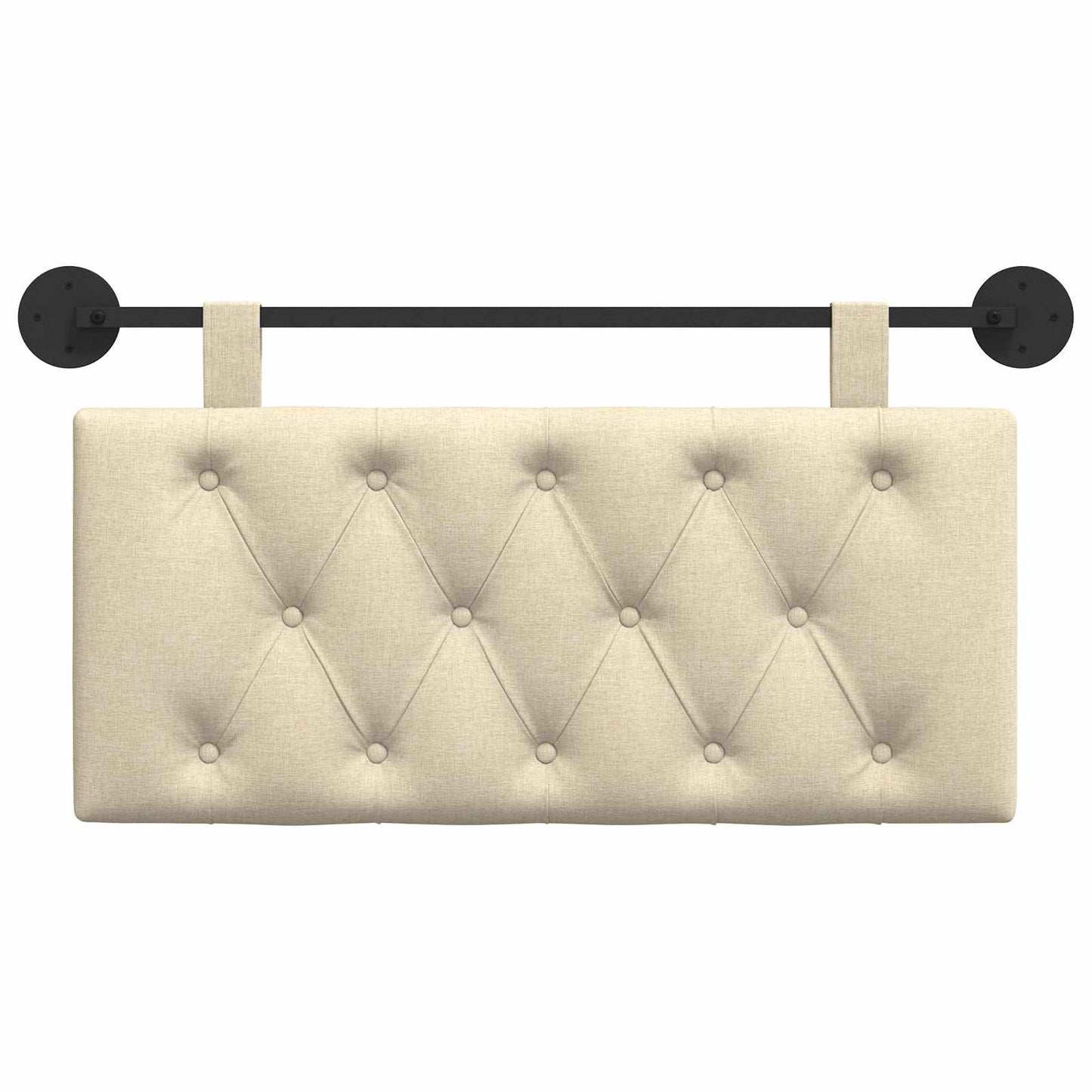 Hangend Hoofdeinde Wandgemonteerd Crème 100 x 55 x 7 cm Stof
